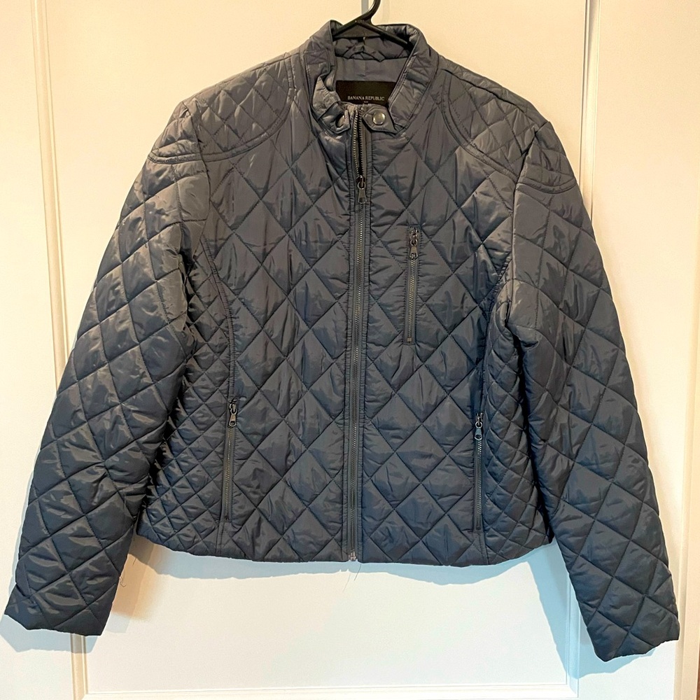 Banana Republic Quilted Moto Jacket (size L) - EUC